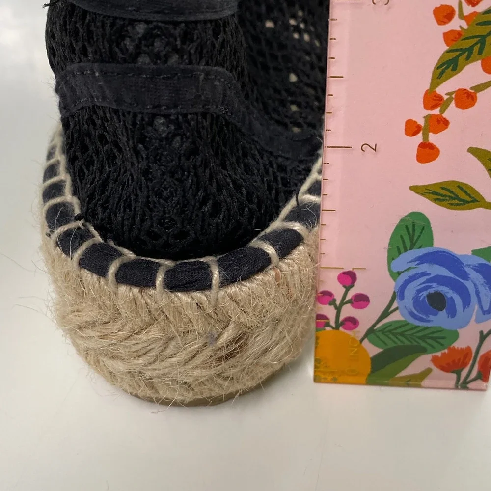 Diane von Furstenberg‎ Espadrille Sneakers Black Lace Up Size 37 EU/6.5 US